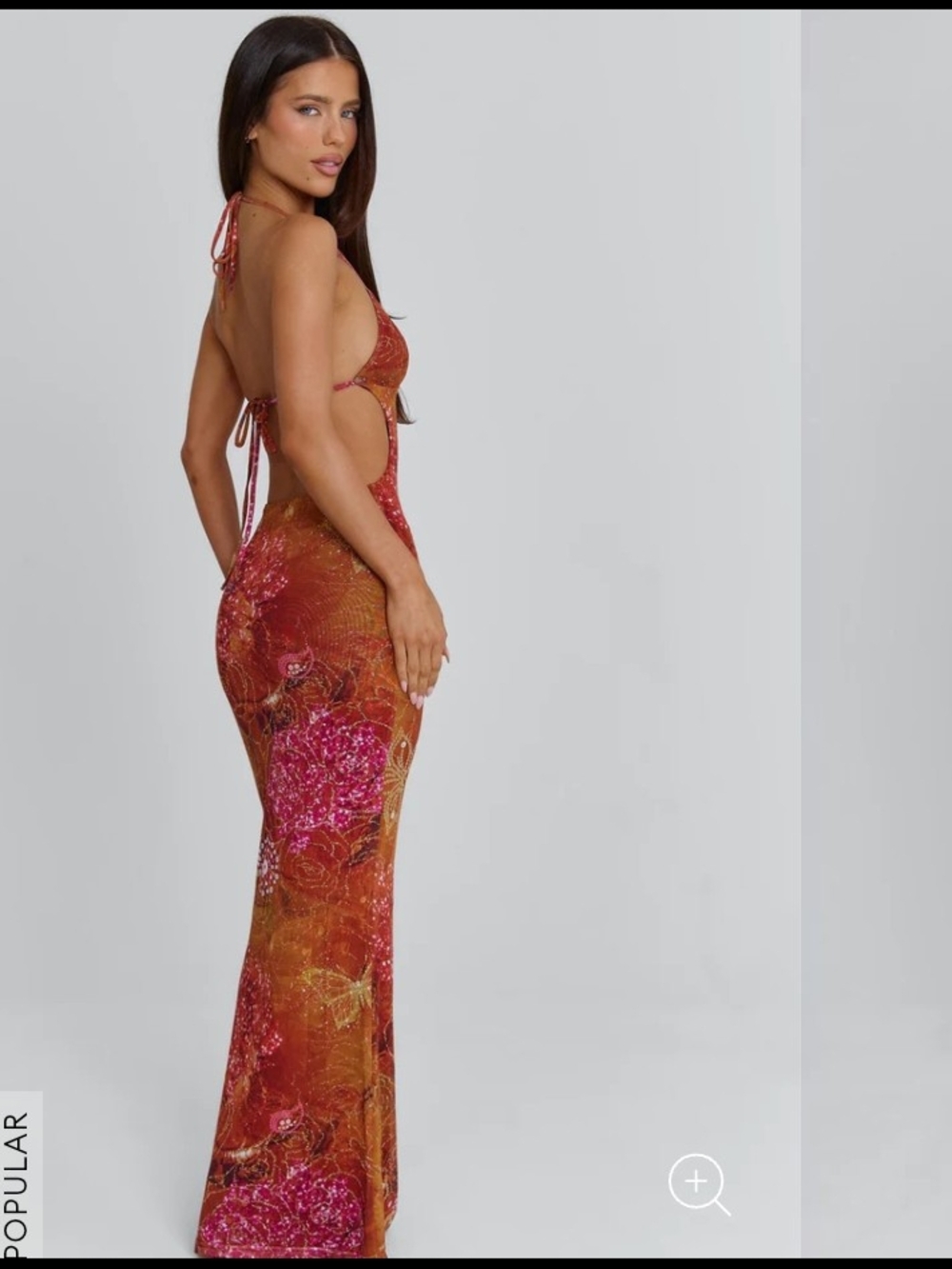 Outcast ESMERELDA Cutout Maxi Dress In Golden Crystal, XS NWT! - Picture 3 of 8